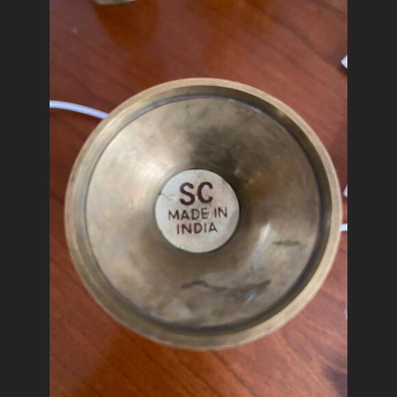 Brass Wine Goblets - Set of 4 - Vintage - Made in India - 5" Tall - Picture 9 of 9